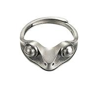 Generisch Anello misura animale regolabile carino moda apertura personalità anello anelli calendula crema mano, Taglia unica, Argento, Nessuna pietra preziosa