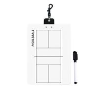 Generisch Appunti per pallavolo - 32 x 22 cm Badminton White Marker Board per allenatori | Double Face Ball Sports Dimostration Board | Appunti per badminton per tennis