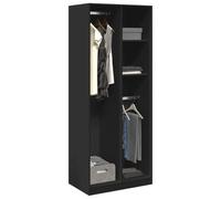 Generisch Armadio per abiti Bedroom wardrobes armadietto per uso domestico, ideale per hotel, appartamenti, uffici, biblioteche, (nero, 80 x 50 x 200 cm)