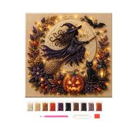Generisch Arte di perle spaventosa e dolce, decorazione per la casa | Kit fai da te con perline per Halloween, per casa, studio, appartamento, camera da letto, feste, compleanni, festività