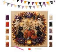 Generisch Arte di perle spaventosa e dolce, decorazione per la casa | Kit fai da te con perline per Halloween, per casa, studio, appartamento, camera da letto, feste, compleanni, festività