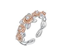 Generisch Artistic Rose Ring - 360 Floral Sculpture Jewelry Botanical Romance Statement For Date Nights & Everyday Whimsical Self Expression Games The Ring, Taglia unica, Rame, Nessuna pietra preziosa