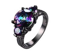 Generisch Asta per altalena con anelli per donna piena - Anello da donna calendario con anelli, 6, Metallo, Nessuna pietra preziosa