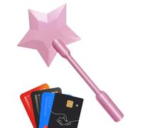 Generisch Asta per bambini, a forma di stella, per carte di credito, bacchetta d'angelo, accessorio per stampa 3D, per feste, compleanni, giochi di ruolo, feste di vacanza e viaggi