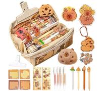 Generisch Astuccio | 9 strati Capybara ad alta capacità | Scatola portapenne per adolescenti donne ragazze bambini studenti scuola materna scuola media scuola universitaria zaino organizzazione