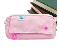 Generisch Astuccio | Organizer impermeabile e riutilizzabile con chiusura lampo, grande volume, per bambini, aule, donne, college, scuola, trucco, arte da viaggio, Colore: rosa., vedi descrizione