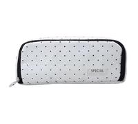 Generisch Astuccio per matite semplice, organizer per astucci, morbido per cosmetici, grande capacità, per ufficio di classe, scrittura, lezioni d'arte, viaggi, lavoro, riunioni, bianco e nero, vedi