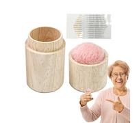 Generisch Astuccio porta aghi - parte superiore magnetica del cuscino dell'ago, interno portatile e spazioso per cesoie a filo, scatola protettiva in legno con coperchio ribaltabile, ideale per