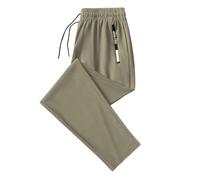 Generisch Audlt 2026 Pantaloni da jogging a tinta unita, casual, comodi e larghi, sportivi, larghi, da donna, a maniche lunghe, cachi, XXL