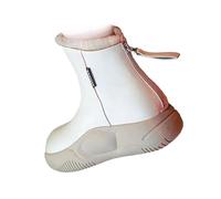 Generisch Autumn New Shoes Sports Casual High Top Thick Bottom Short Boots Pantofole invernali da donna, bianco, 35 EU