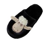Generisch Autunno E Inverno Nuove Pantofole Pelose Dolci Signore Slippers Pantofole Donna Calde Comode Pantofole In Feltro, Nero , 39 EU