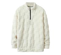Generisch Autunno e Inverno Uomo 1/4 Zip Pullover con Pile Casual Blaz Lui Manica Lunga Sexy Scollo a V, bianco, M
