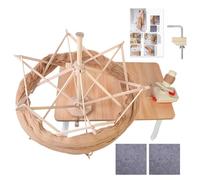 Generisch Avvolgitore per Filo Fatto a Mano, con Design a Ombrello, per Un Facile avvolgimento - Pratico Set di per Uncinetto, Robusto Supporto in Legno con Manico per Appassionati di