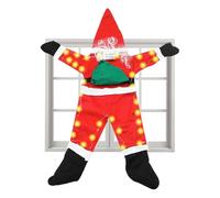 Generisch Babbo Natale arrampicato, decorazione per feste da arrampicata, abbigliamento da appendere per esterni, feste, riunioni, aule, porte, finestre, pareti, giardini, tetto