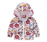 Generisch Baby Antivento Cappotti con Cappuccio Stampa Cerniera Grigliare Giacca Cappotti Lunghi Uomo, Multicolore., 4-5 Jahre