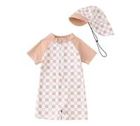 Generisch Baby Rash Guard SPF 50+ - Tuta prendisole per bambini, per spiaggia, piscina, estate, gioco d'acqua, giallo., 3-6 Mesi