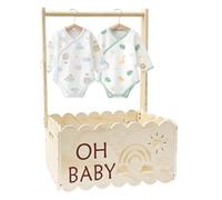 Generisch Baby Shower Basket - 19,92 x 13,39 x 8,98 pollici Baby Shower Crate Closet | Basket with Handle, Decorative Boxes For Daughter Family Baptism Display Shower Pregnancy Friends