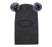 Generisch Baby Winter Hat Scarf Set Toddler Beanie Hats Girl Boy with Neck Warm Beanie for Kids Knit Warm for Cold Weather Winter Cap Uomo, grigio scuro, Taglia unica