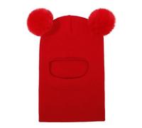 Generisch Baby Winter Hat Scarf Set Toddler Beanie Hats Girl Boy with Neck Warm Beanie for Kids Knit Warm for Cold Weather Winter Cap Uomo, Colore: rosso, Taglia unica