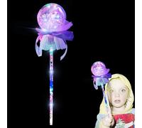 Generisch Bacchetta luminosa per bambini - Bacchetta giocattolo a LED, per principessa, palmare, per costume da ragazza, gioco di ruolo, spettacolo, cosplay, regalo di compleanno