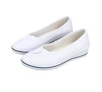 Generisch Ballerine da donna, comode, leggere, antiscivolo, da lavoro, eleganti, piatte, traspiranti, morbide, estive, larghe, per il tempo libero, Colore cenere chiaro, 35 EU