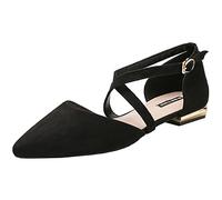 Generisch Ballerine da donna eleganti con punta: scarpe basse chiuse eleganti scarpe da sposa piatte, morbide e comode, scarpe da sera con fibbia, leggere, scarpe da festa, traspiranti, scarpe senza