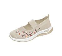 Generisch Ballerine da donna Mary Jane, eleganti, con cinghie, pieghevoli, con supporto per l'arco del piede, scarpe ortopediche, comode per il tempo libero, beige., 37 EU