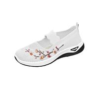 Generisch Ballerine da donna Mary Jane, eleganti, con cinghie, pieghevoli, con supporto per l'arco del piede, scarpe ortopediche, comode per il tempo libero, bianco, 38 EU