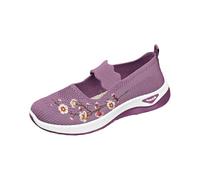 Generisch Ballerine da donna Mary Jane, eleganti, con cinghie, pieghevoli, con supporto per l'arco del piede, scarpe ortopediche, comode per il tempo libero, viola., 40 EU