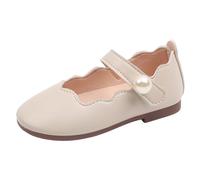 Generisch Ballerine da ragazza, Mary Jane, scarpe basse, ballerine, scarpe da principessa, leggere, da principesse, scarpe da scuola, matrimoni, feste, per abiti da sposa, scarpe da scuola, beige., 24