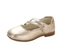 Generisch Ballerine da ragazza, Mary Jane, scarpe basse con fiocco, scarpe da principessa, leggere, da principesse, scarpe da scuola, matrimoni, feste, scarpe da sposa, gold, 29.5 EU