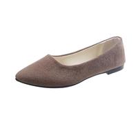 Generisch Ballerine quadrate da jogging, da donna, comode, per il tempo libero, vita quotidiana, flessibili, leggere, per la città, caffè, 38 EU