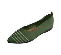 Generisch Ballerine, scarpe basse da donna, slipon, scarpe estive basse, scarpe basse Mary Jane, eleganti, comode per il tempo libero, mocassini, scarpe all'aria aperta, senza lacci, Verde2, 36 EU