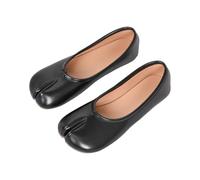 Generisch Ballerine Tabi da donna con punta rotonda, vestibilità larga, punta divisa, tacco basso, comode scarpe da infilare per l'uso quotidiano, ideali per jeans o gonne, indossabili tutto l'anno