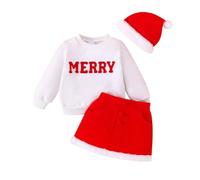 Generisch Bambine Abbigliamento di Natale per neonati, felpa con cappuccio per il mio primo Natale, tutina neonata, vestito di Natale, bianco, 3 anni