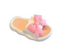 Generisch Bambino 18 mese ragazza principessa Bowknot antiscivolo morbido fondo capispalla sandali pantofole regalo casa, bianco, 30.5 EU