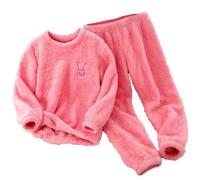 generisch Bambino Bambina Inverno Maniche Lunghe Stampe Pigiama Top Pantaloni 2 PZ Abiti Abbigliamento Set Vestito Da Sposa, Colore: rosa., 5-6 Jahre