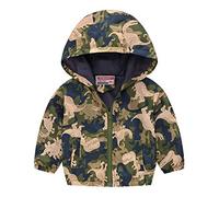 Generisch Bambino bambini bambini barbecue ragazzi a maniche lunghe stampa fumetto con regalo ragazza giacca Teddy giacca bambini in pile Teddy, verde militare, 3-4 Anni