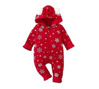 Generisch Bambino Bambini Infanzia Ragazze Ragazzi Carino Bambini Vestiti di Natale Vestiti Bambino Piccolo Elfo, Colore: rosso, 3-6 Mesi