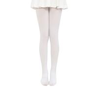 Generisch Bambino Bambino Bambina Cotone Leggings Calzamaglia Elastica Di Base Balletto Pantaloni Da Danza Collant a Lunghezza intera per Primavera Estate Calze Pantaloni Per Ragazze, Wh1, 6-8 Anni