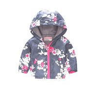 Generisch Bambino Bambino Del Bambino Dinosauro Arcobaleno Camuffamento Cerniera Antivento Giacca Con Cappuccio Trench Cappotti Per Bambini Giacca A Vento Casual Capispalla Anime Abiti, grigio., 4-5