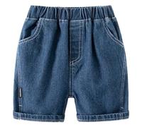 Generisch -Bambino Cinque Minuti Pantaloni Cinese Baby Arc Splicing Pantaloncini Pantaloni Neri Corti, Blu, 12-18 Mesi