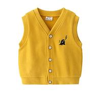 Generisch Bambino Neonato Neonata Baby Gilet Senza Maniche Patchwork Moda Giubbotto Giacca Abbigliamento Giubbotto Bambino Ragazzo Blu, giallo., 5-6 Jahre