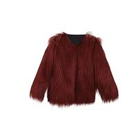 Generisch Bambino Ragazza Inverno Giacca Spessa Caldo Outwear Abbigliamento Adulto, Vino, 4-5 Jahre