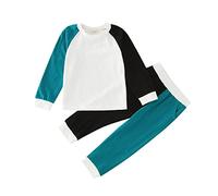 Generisch Bambino Ragazze Ragazzi Inverno Manica Lunga Top Pantaloni 2 PZ Abiti Set Abbigliamento Per Neonati Abbigliamento Biancheria Intima Set, e, 4-5 Anni