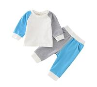 Generisch Bambino Ragazze Ragazzi Inverno Manica Lunga Top Pantaloni 2 PZ Abiti Set Abbigliamento Per Neonati Abbigliamento Biancheria Intima Set, a, 4-5 Anni