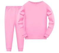 Generisch Bambino Ragazzo Ragazza Manica Lunga Stampe Solide T Shirt Top Pantaloni Lunghi Abiti Per Bambini, Colore: rosa., 7-8 Anni