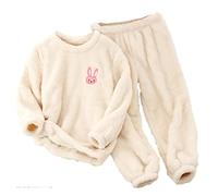 Generisch Bambino Ragazzo Vestiti Manica Lunga Stampe Pigiami Top Pantaloni 2 PZ Abiti Set Ragazzo Vestito 80, beige., 4-5 Jahre