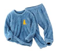 Generisch Bambino Ragazzo Vestiti Manica Lunga Stampe Pigiami Top Pantaloni 2 PZ Abiti Set Ragazzo Vestito 80, Blu, 5-6 Jahre