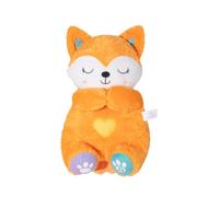 Generisch Bambola da ragazza portatile con musica, luci e movimenti respiratori contro disturbi del sonno e dell'ansia, per neonati a partire da 0 mesi, pacchetto di peluche pasquale (giallo, 33 x 18